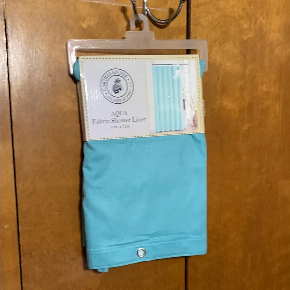CARIBBEAN JOE- Aqua Fabric Shower Liner 🆕